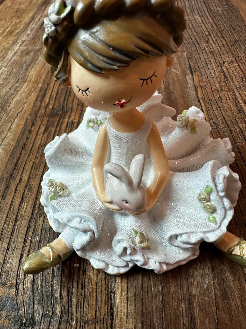 Cute Pink Ballerina Figurine Home Accent - Charming Floral Design - Picture 7 of 7